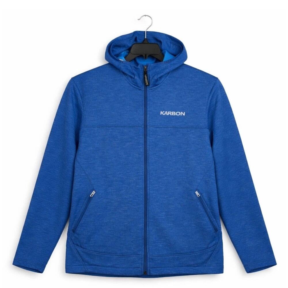 Karbon Full Zip Hoodie Jacket Mens XL Blue Performance Outdoor